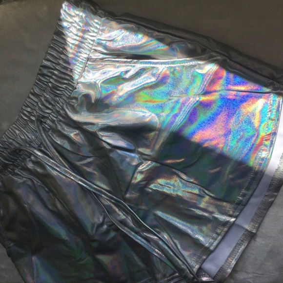 NEW!✨Iridescent Rainbow🌈Holographic Metallic Shorts! ✨ - Picture 5 of 7